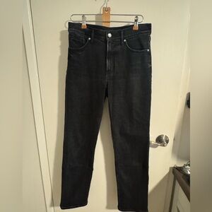 Express Modern Straight HighRise Black Jeans